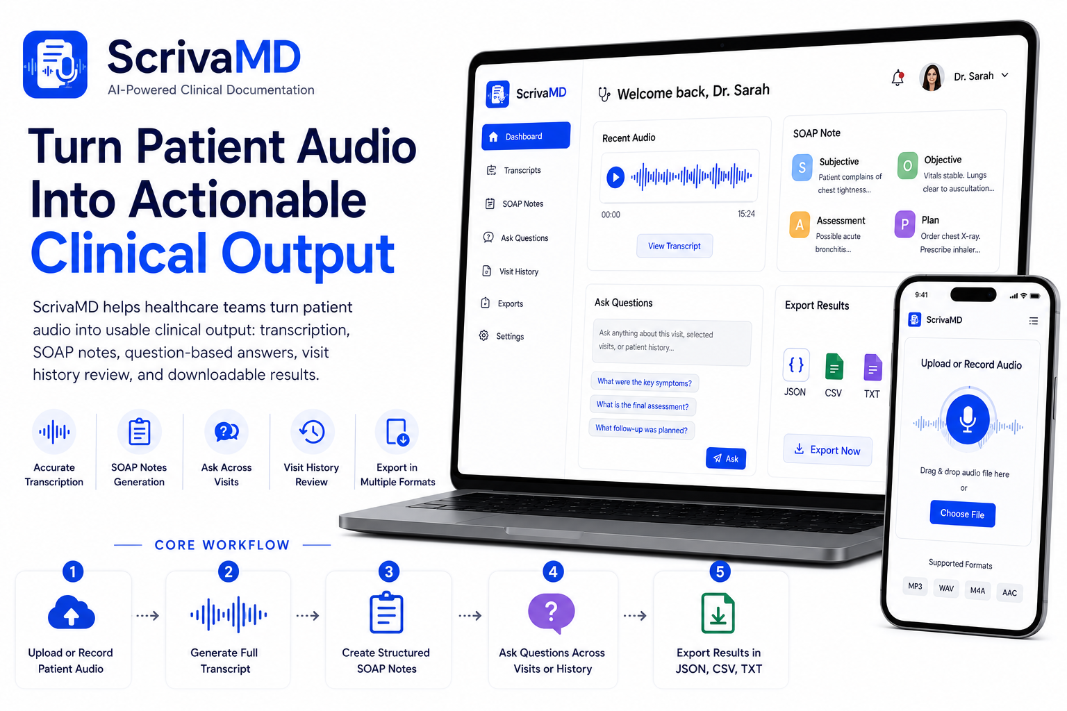 ScrivaMD - Clinical Documentation Assistant